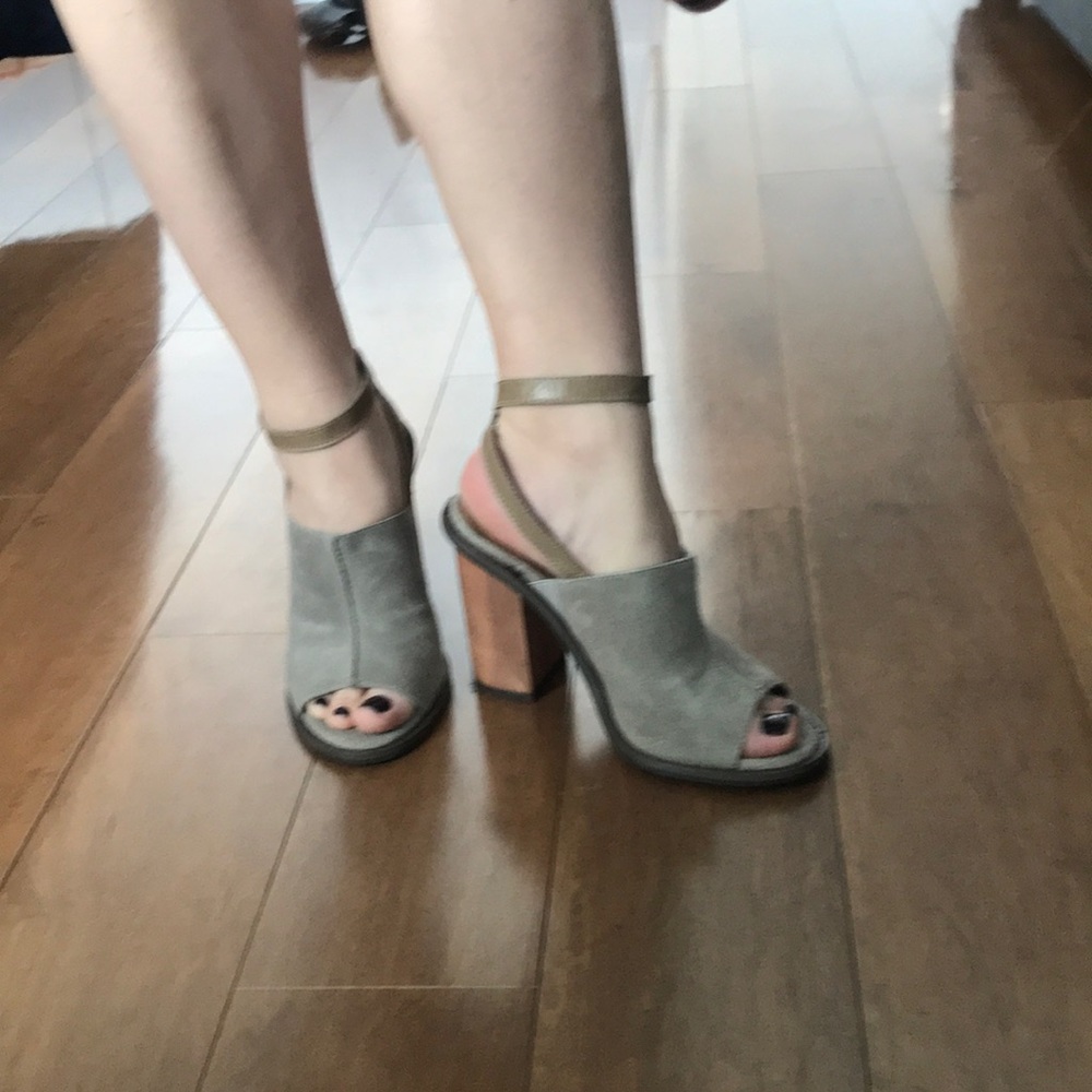 Kelsi Dagger - Suede - Wrap Around -Open Toe Heels